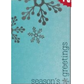 Season's Greetings Blue & Silver Holiday Greeting Card (5"x7")